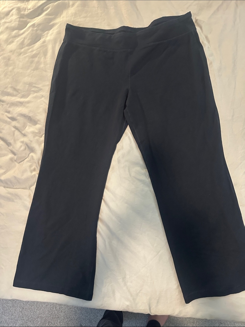 Athletic Works Black Wide-Leg Pull-On Track Pants XXL Petite